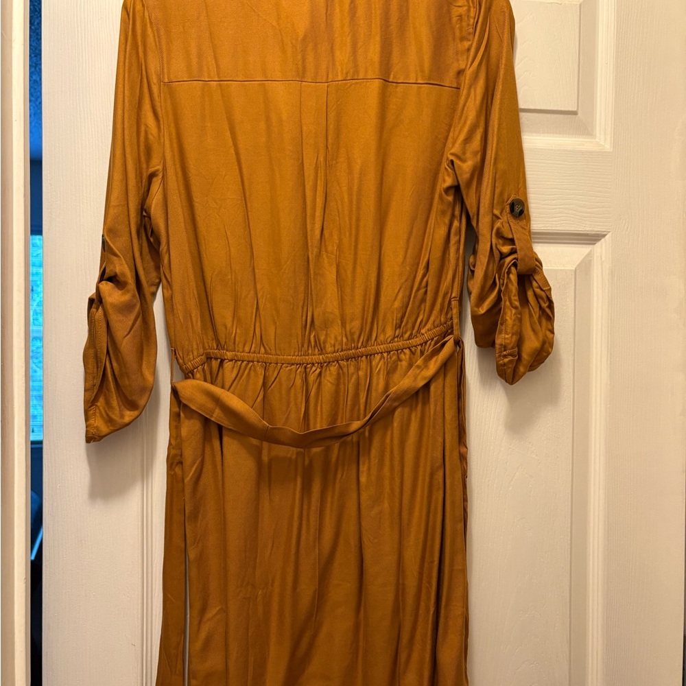 Charlotte Russe Long Sleeve Dress in Mustard
